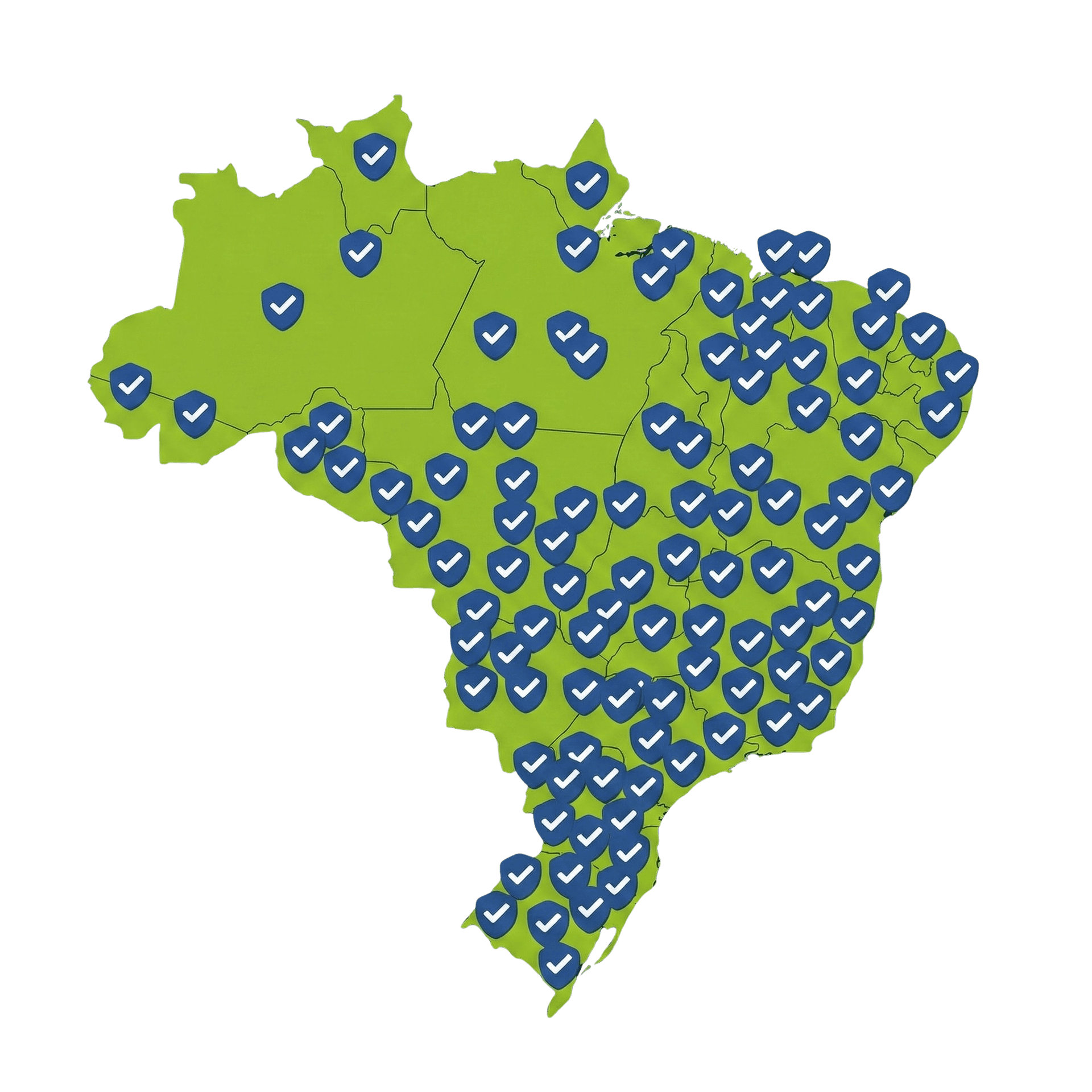 Mapa de atuação NDI Brasil